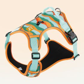 Dog Chest And Back Reflective Commuter Hand Holding Rope (Option: Orange-L)