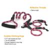 Double Dogs Leash No-Tangle Dogs Lead Reflective Dogs Walking Leash w/ Swivel Coupler Padded Handle