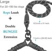 Dual Dog Leash; Double Dog Leash; 360 Swivel No Tangle Walking Leash; Shock Absorbing Bungee for Two Dogs